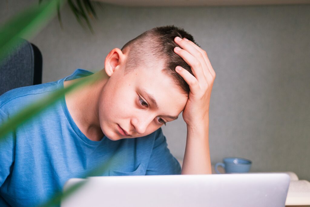 young adult with special needs with behavior problems